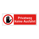 Privatweg Keine Ausfahrt