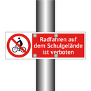 Radfahren auf dem Schulgelände ist verboten