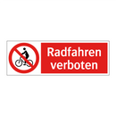 Radfahren verboten
