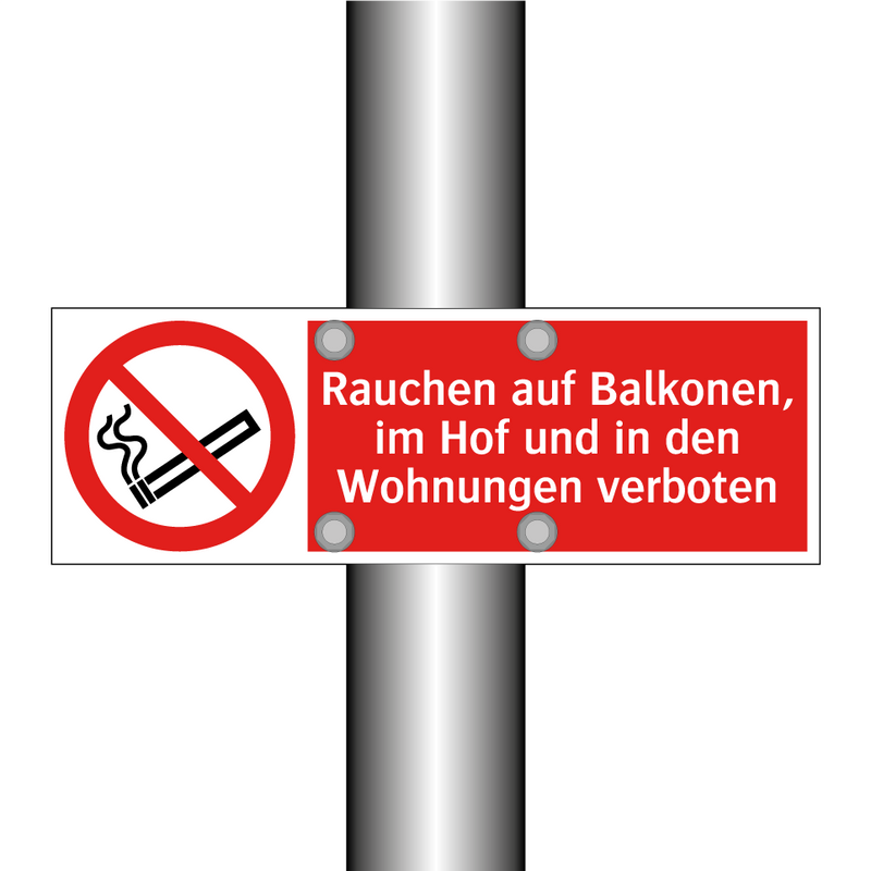 Rauchen auf Balkonen, im Hof und in den Wohnungen verboten