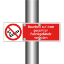 Rauchen auf dem gesamten Fabrikgelände verboten