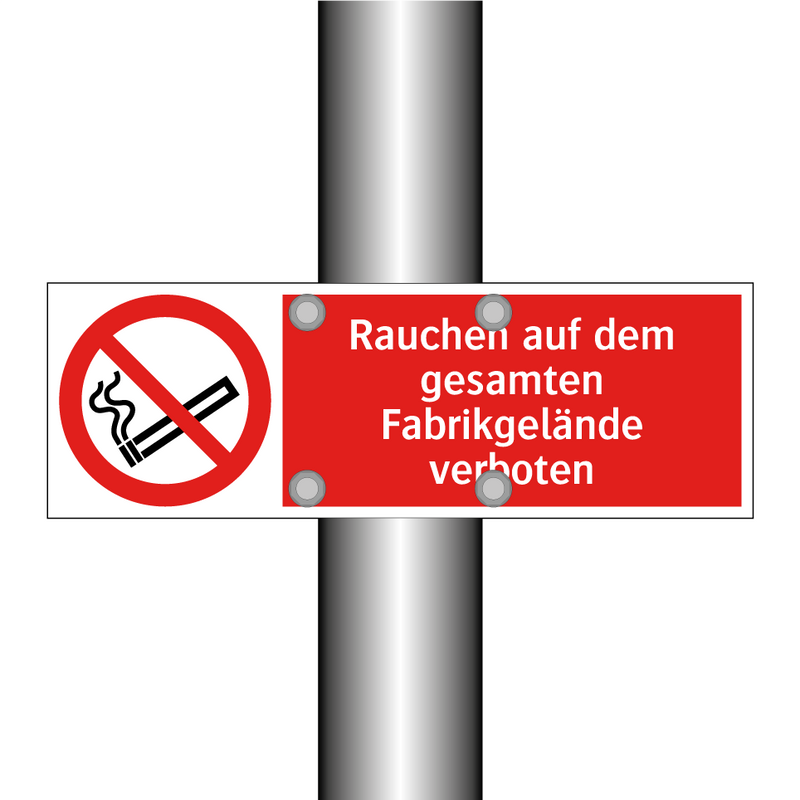 Rauchen auf dem gesamten Fabrikgelände verboten