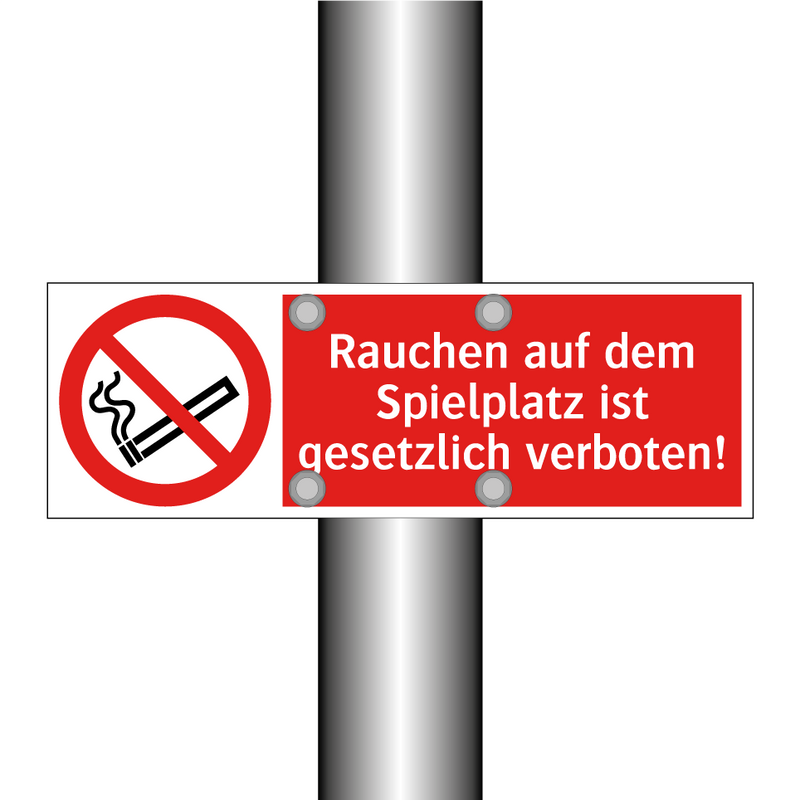 Rauchen auf dem Spielplatz ist gesetzlich verboten!