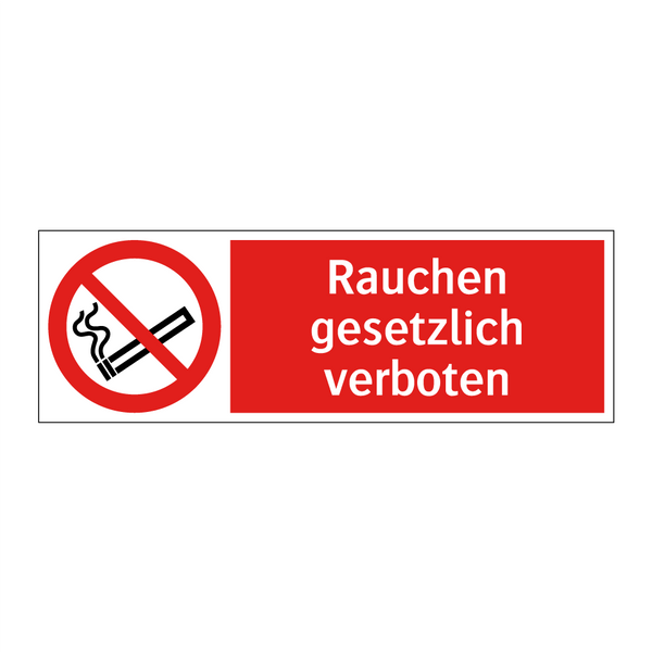 Rauchen gesetzlich verboten