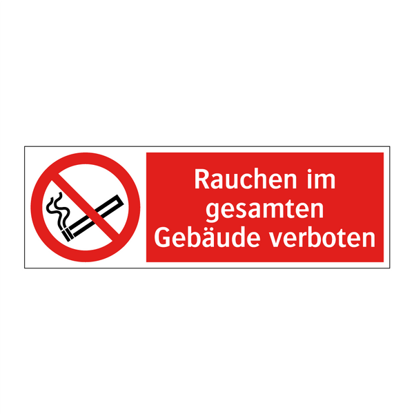 Rauchen im gesamten Gebäude verboten