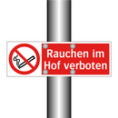 Rauchen im Hof verboten