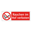 Rauchen im Hof verboten