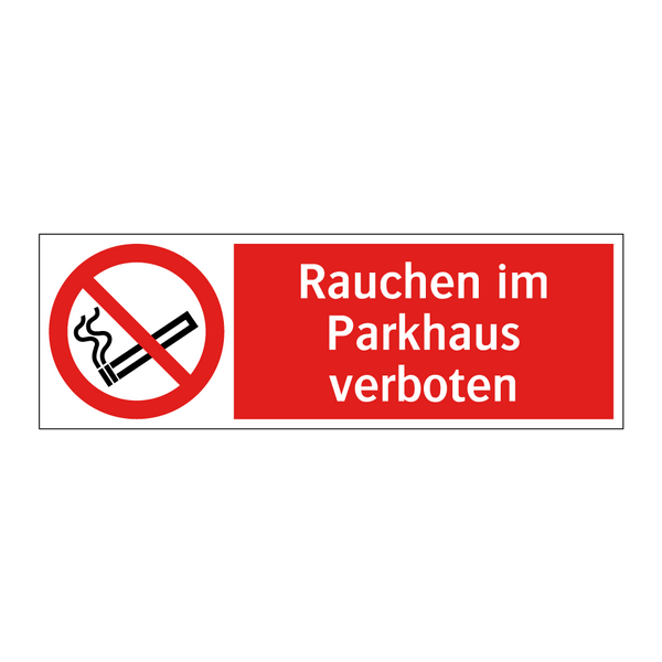 Rauchen im Parkhaus verboten