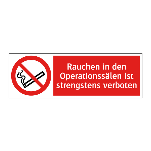 Rauchen in den Operationssälen ist strengstens verboten