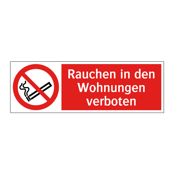 Rauchen in den Wohnungen verboten