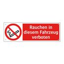 Rauchen in diesem Fahrzeug verboten