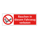 Rauchen in diesem Fahrzeug verboten