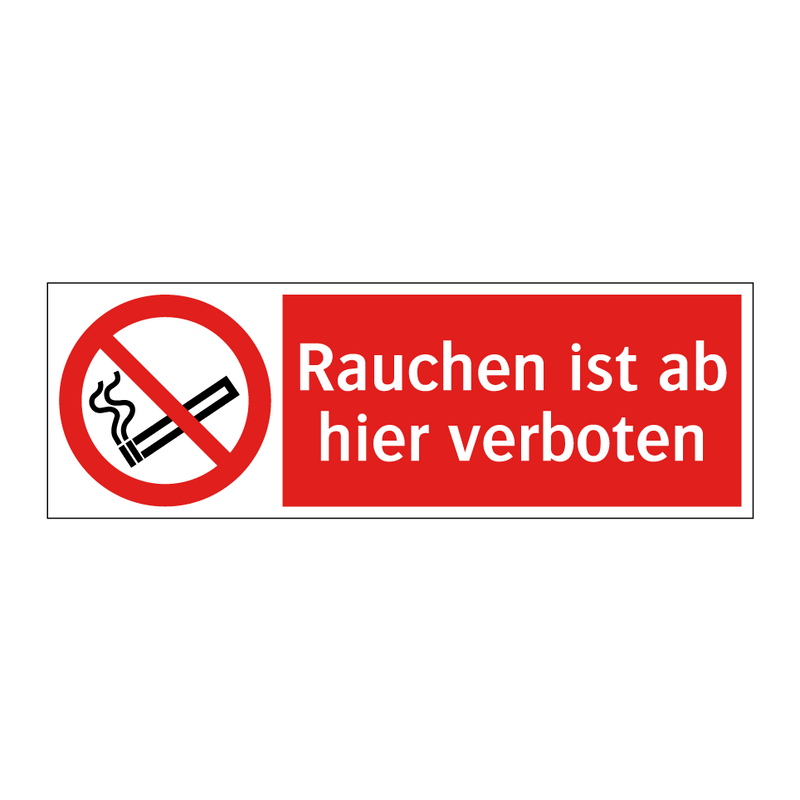 Rauchen ist ab hier verboten