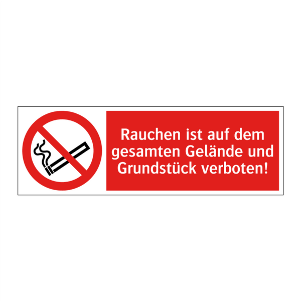 Rauchen ist auf dem gesamten Gelände und Grundstück verboten!