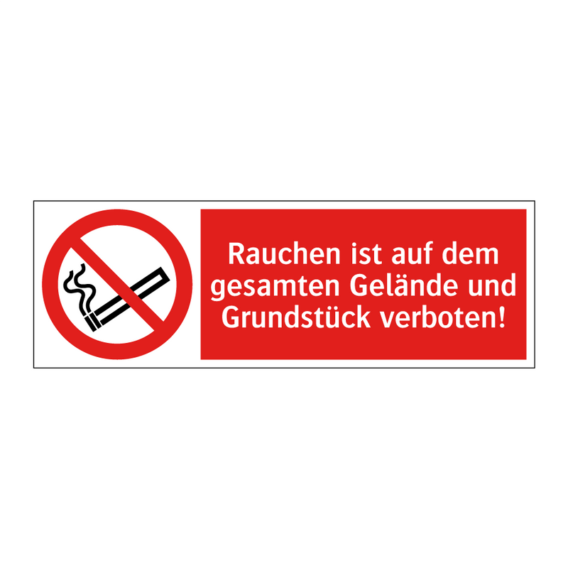 Rauchen ist auf dem gesamten Gelände und Grundstück verboten!