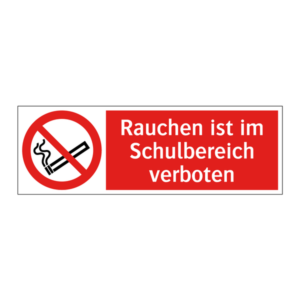 Rauchen ist im Schulbereich verboten