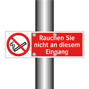 Rauchen Sie nicht an diesem Eingang