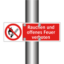 Rauchen und offenes Feuer verboten