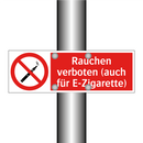 Rauchen verboten (auch für E-Zigarette)
