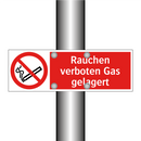 Rauchen verboten Gas gelagert