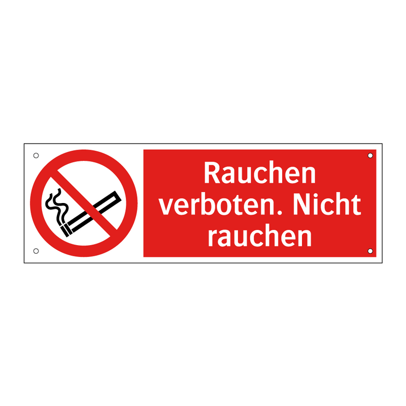 Rauchen verboten. Nicht rauchen