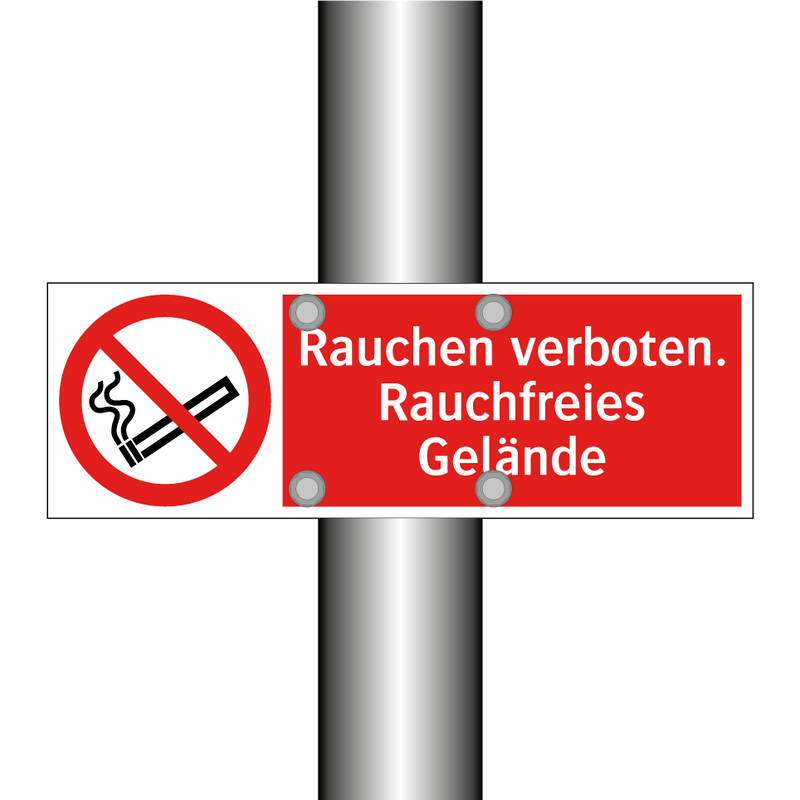 Rauchen verboten. Rauchfreies Gelände