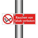 Rauchen von Tabak verboten