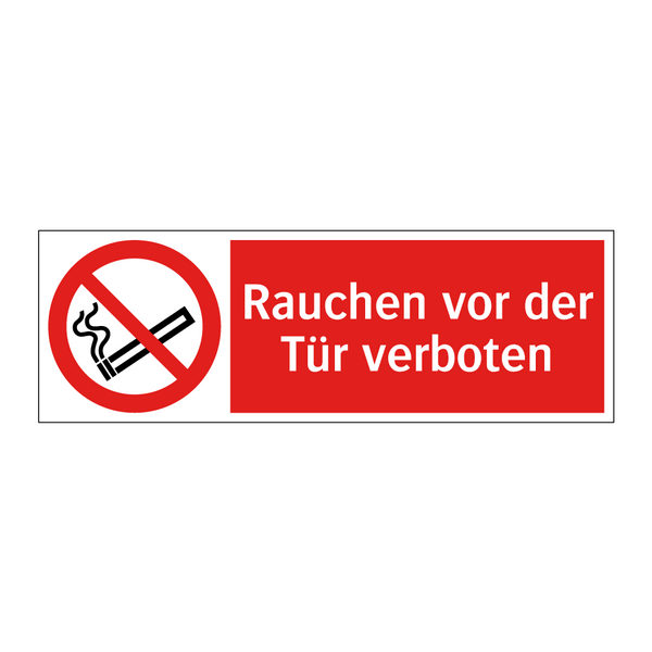 Rauchen vor der Tür verboten