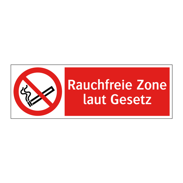 Rauchfreie Zone laut Gesetz