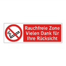 Rauchfreie Zone Vielen Dank für Ihre Rücksicht
