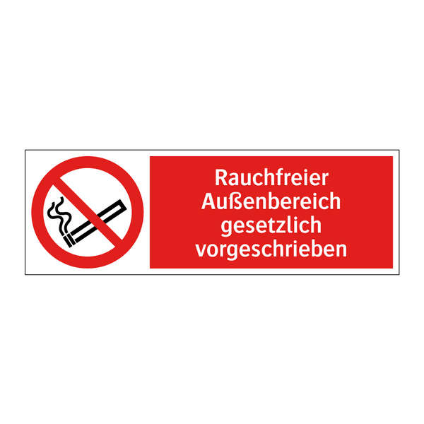 Rauchfreier Außenbereich gesetzlich vorgeschrieben