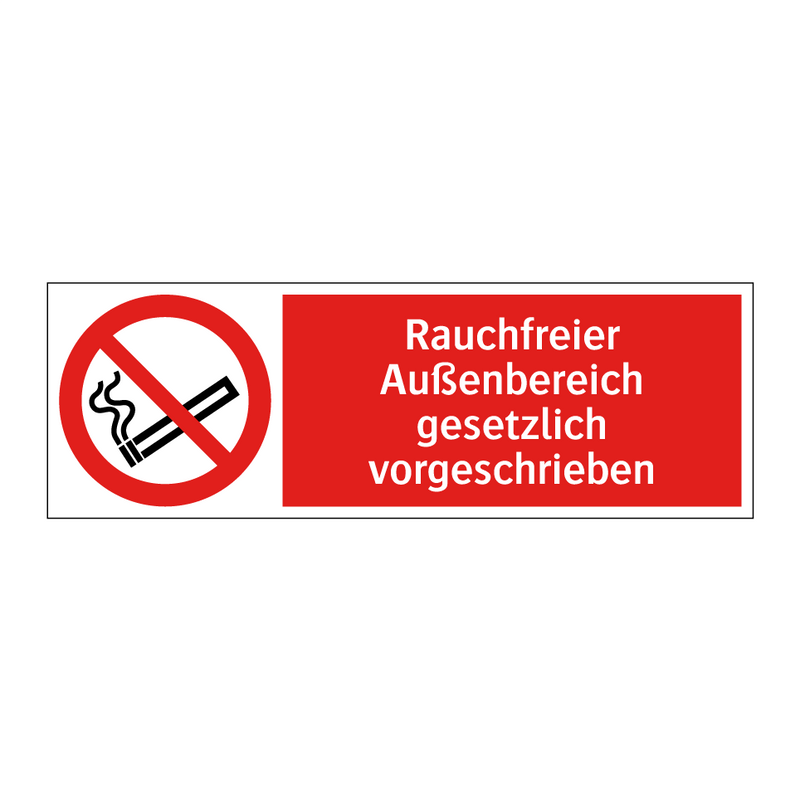 Rauchfreier Außenbereich gesetzlich vorgeschrieben