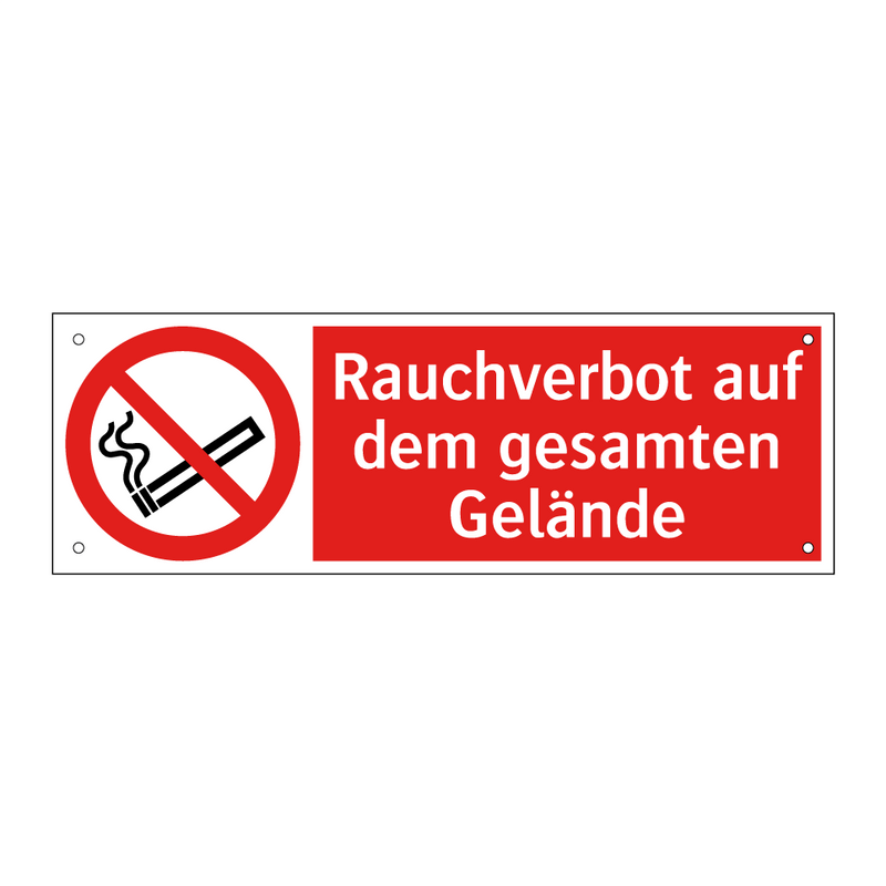 Rauchverbot auf dem gesamten Gelände