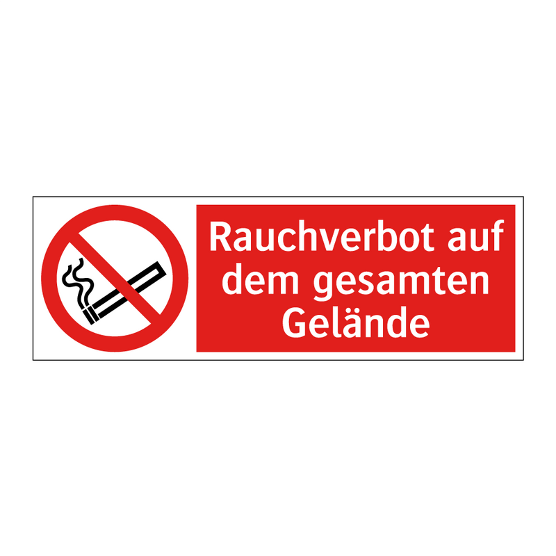 Rauchverbot auf dem gesamten Gelände