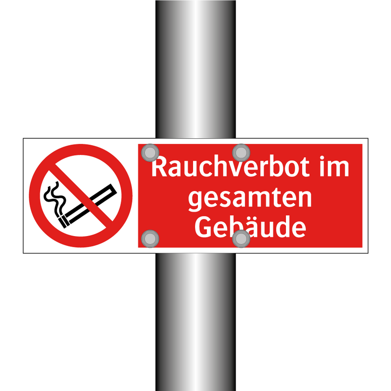 Rauchverbot im gesamten Gebäude