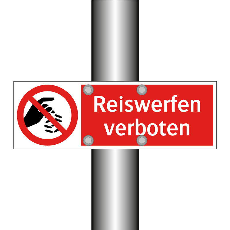 Reiswerfen verboten