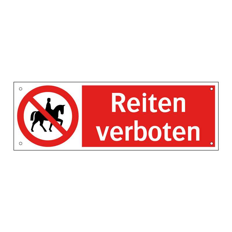 Reiten verboten