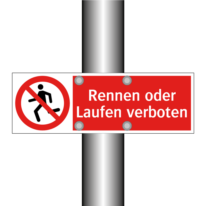 Rennen oder Laufen verboten