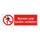Rennen und Laufen verboten