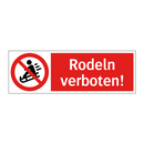 Rodeln verboten!