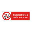 Rodelschlitten nicht rammen