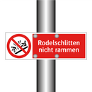Rodelschlitten nicht rammen