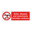 Roller, Mopeds und motorisierte Fahrräder verboten