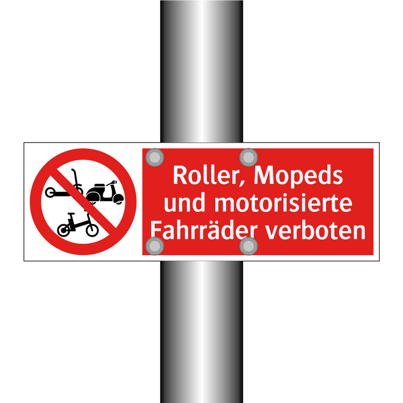 Roller, Mopeds und motorisierte Fahrräder verboten