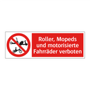 Roller, Mopeds und motorisierte Fahrräder verboten