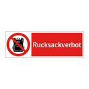 Rucksackverbot