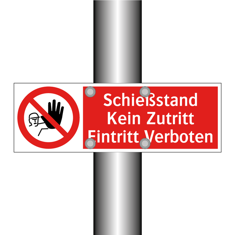 Schießstand Kein Zutritt Eintritt Verboten