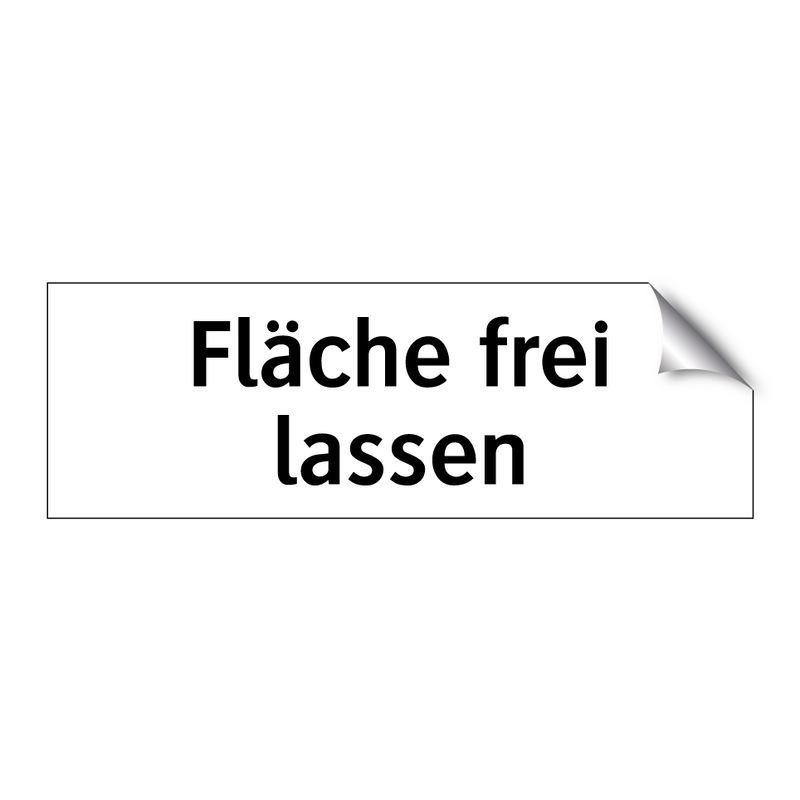 Fläche frei lassen