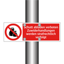 Schutt abladen verboten Zuwiderhandlungen werden strafrechtlich verfolgt