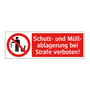 Schutt- und Müll- ablagerung bei Strafe verboten!